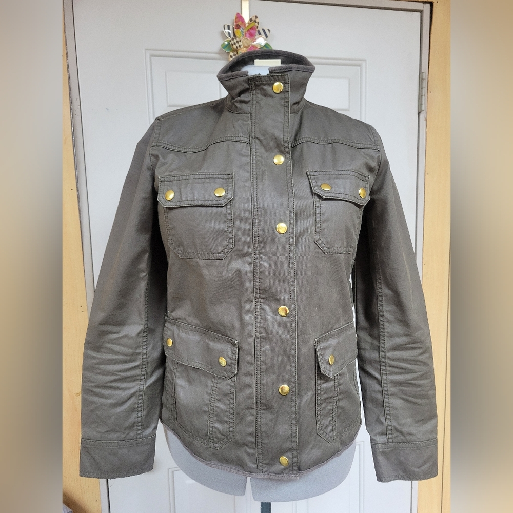 J. Crew Resin-coated twill field jacket
